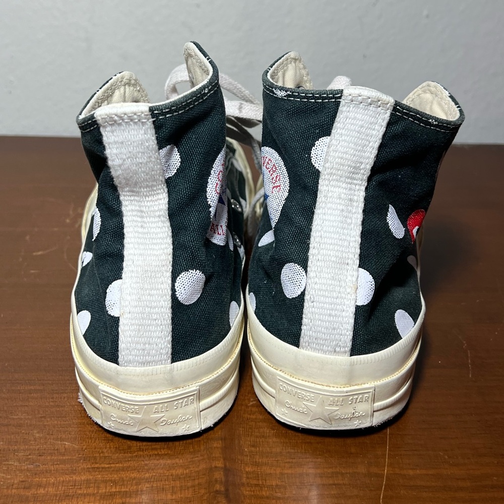 Comme des Garçons PLAY×Converse Chuck Taylor All Star High-Top Sneakers Size 7 - Picture 2 of 9